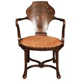 English Painted 19th Century Sheperd's Crook  Armchair