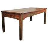 19th Century English Elm Farm Table/Desk