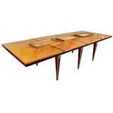 Italian 1940s Dining Table with Inset Light Plates