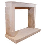 Early 18th c carved limestone mantle/hearth