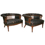 Pair of Spanish Leather Chairs