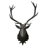 19th Century Carved Deer head