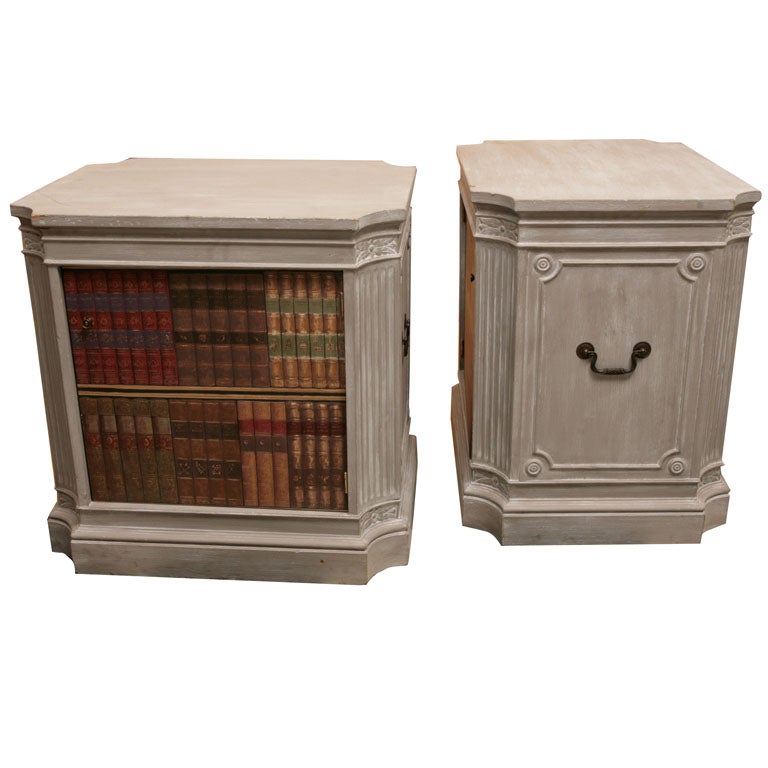 Pair of Faux Painted Side Tables For Sale