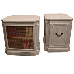 Vintage Pair of Faux Painted Side Tables