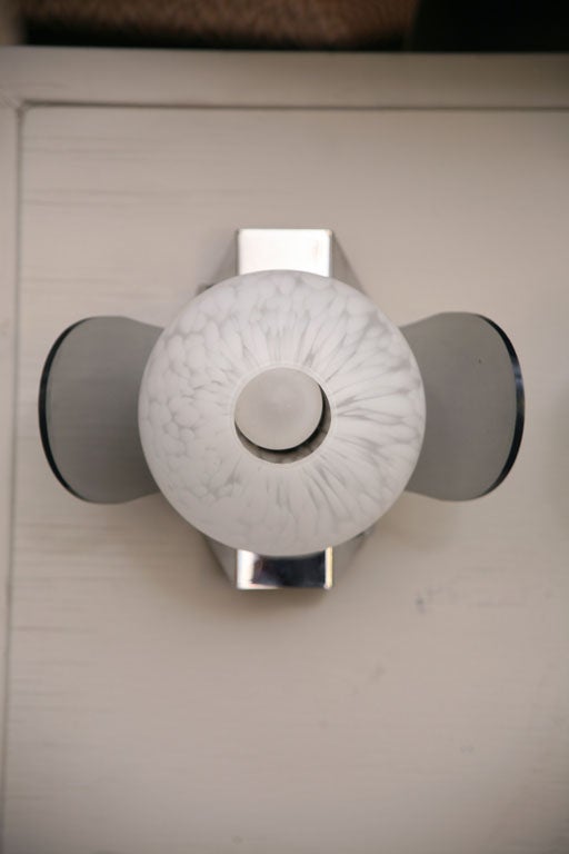 Modern Murano Glass and Chrome with Lucite Sconces In Good Condition In Miami, FL