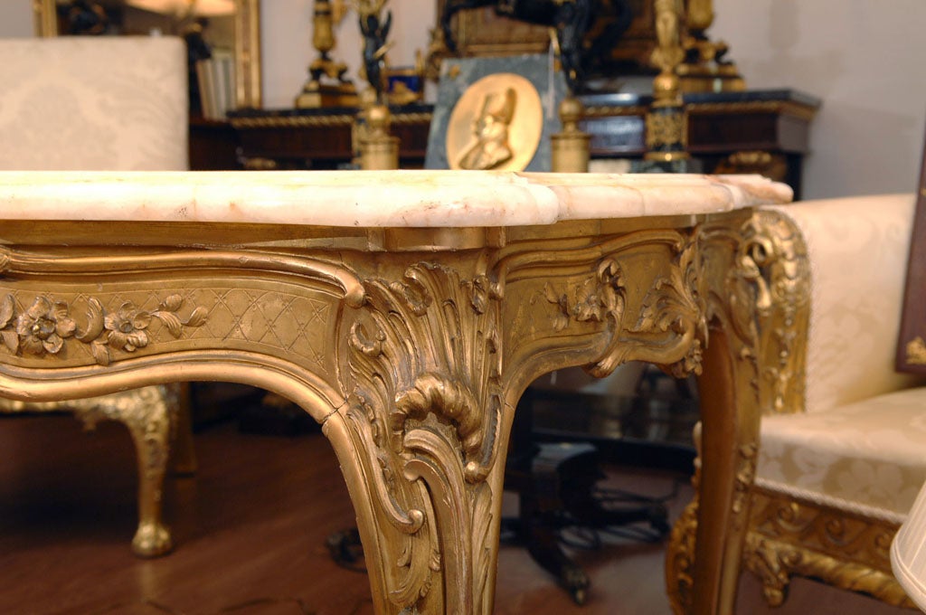 19th Century Beautiful 19th salon table-Russian Onyx top