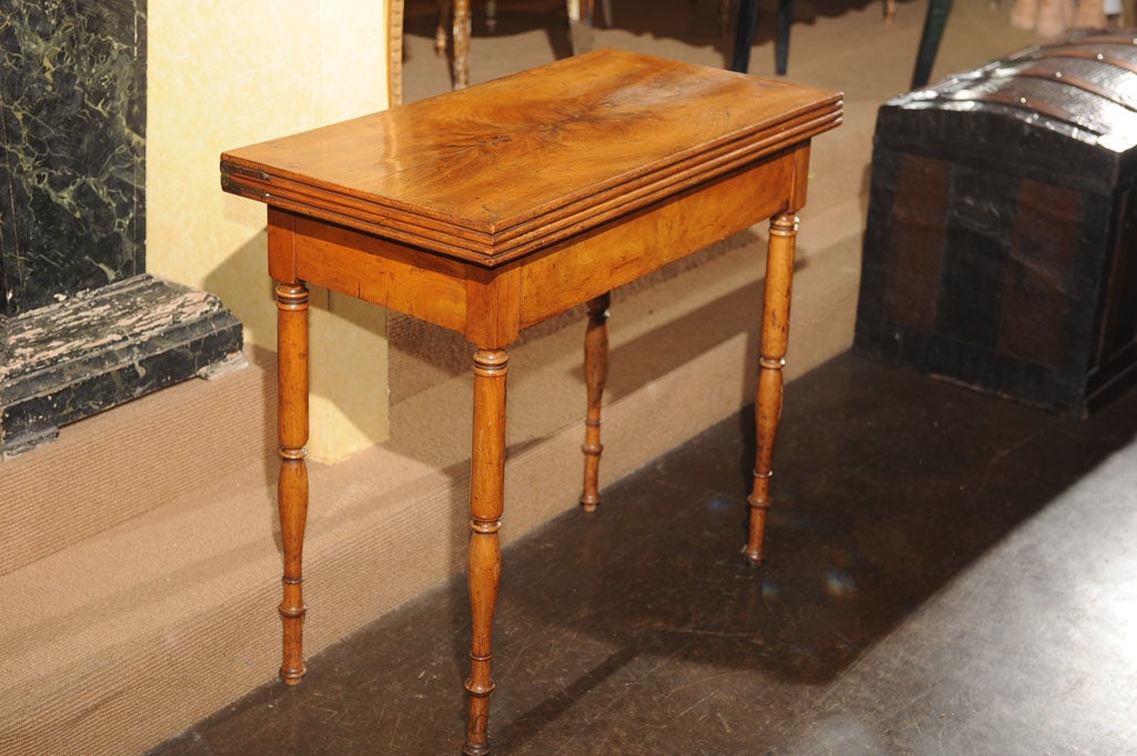 19th Century Cherry Wood Games Table