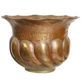 Very Large Italian Hammered Brass Planter
