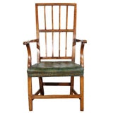 English Fruitwood Windowpane Chair