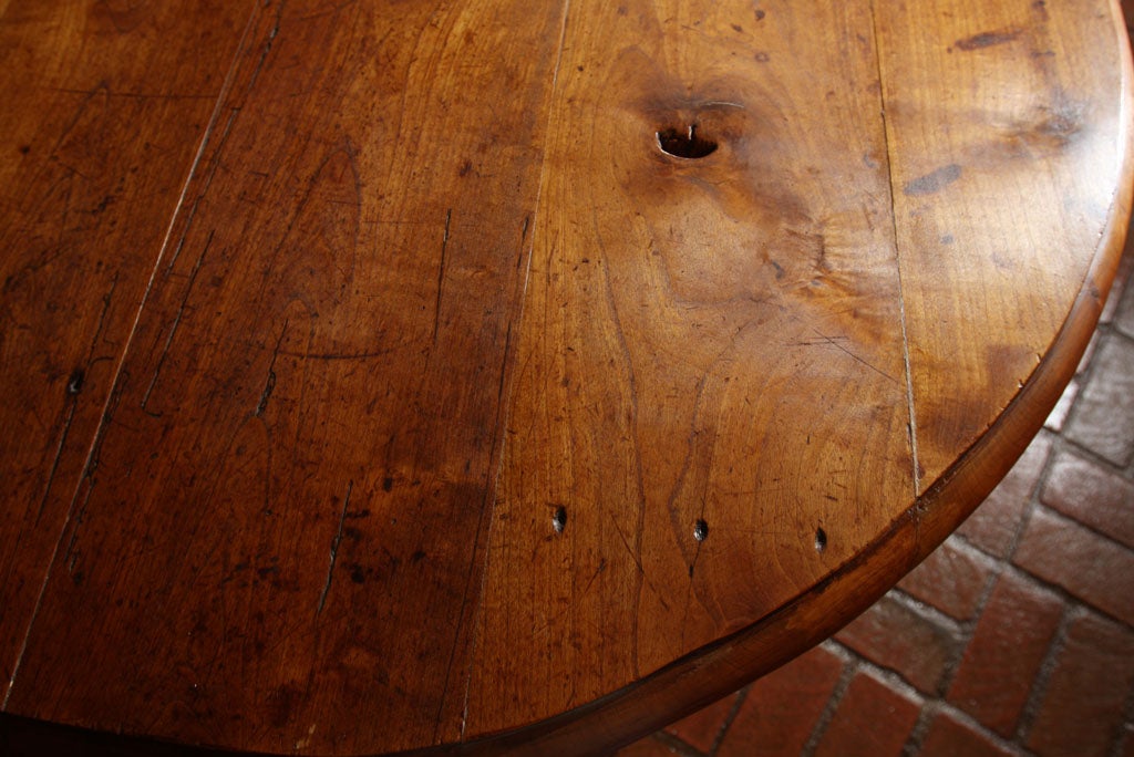 French Cherry Manor House Table For Sale 1