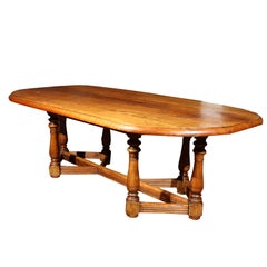 Vintage French Cherry Manor House Table