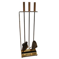 Set of Modernist Fire Tools and Stand