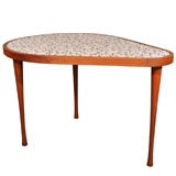 Gordon Martz walnut and tile oblong shaped side table