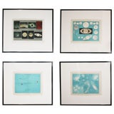 Antique Celestial Prints in Black-Painted Frames