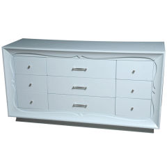 40's Baby Blue Lacquered Dresser