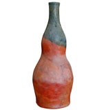 Fantoni  ceramic/pottery  bottle in orange and green tones.