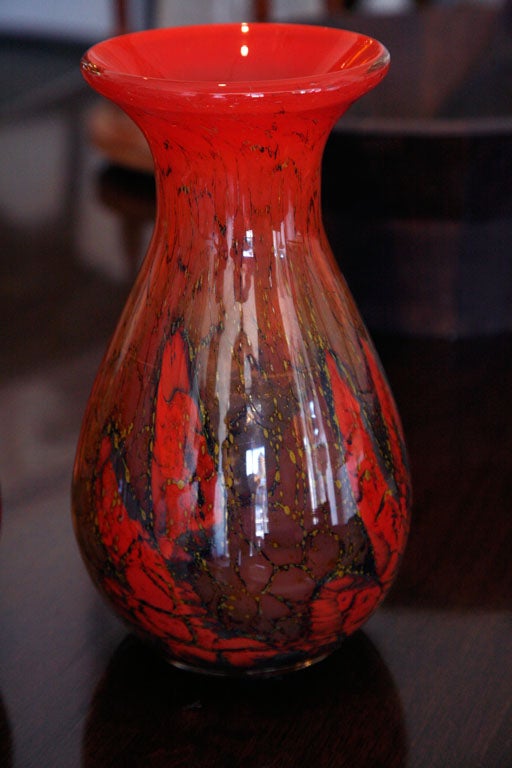 Paar WMF Ikora-Glasvasen aus Glasvasen