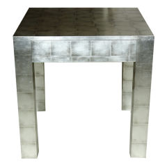 SILVER  TEA  PAPER  COVERED  PARSON TABLE