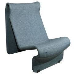 "S" SHAPED  STREACHED  FABRIC  CHAIR