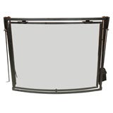 BLACK  IRON  & MESH  FIREPLACE  SCREEN WITH TOOLS