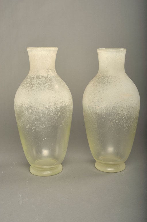 Pair of Scavo Glass Vases after Gino Cenedese 2