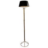 French Tall Multi-poled Brass Floor Lamp