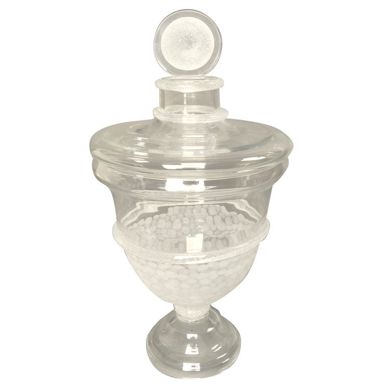 Large Glass Apothecary Jar by Seguso Vietri For Sale at 1stDibs