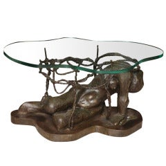 Rare and Important Phillip and Kelvin Laverne Bronze Table 12