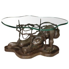 Vintage Rare and Important Phillip and Kelvin Laverne Bronze Table
