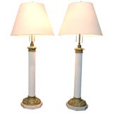 Pair of Columnar Table Lamps