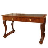 Empire Style Leather Top Mahogany Desk