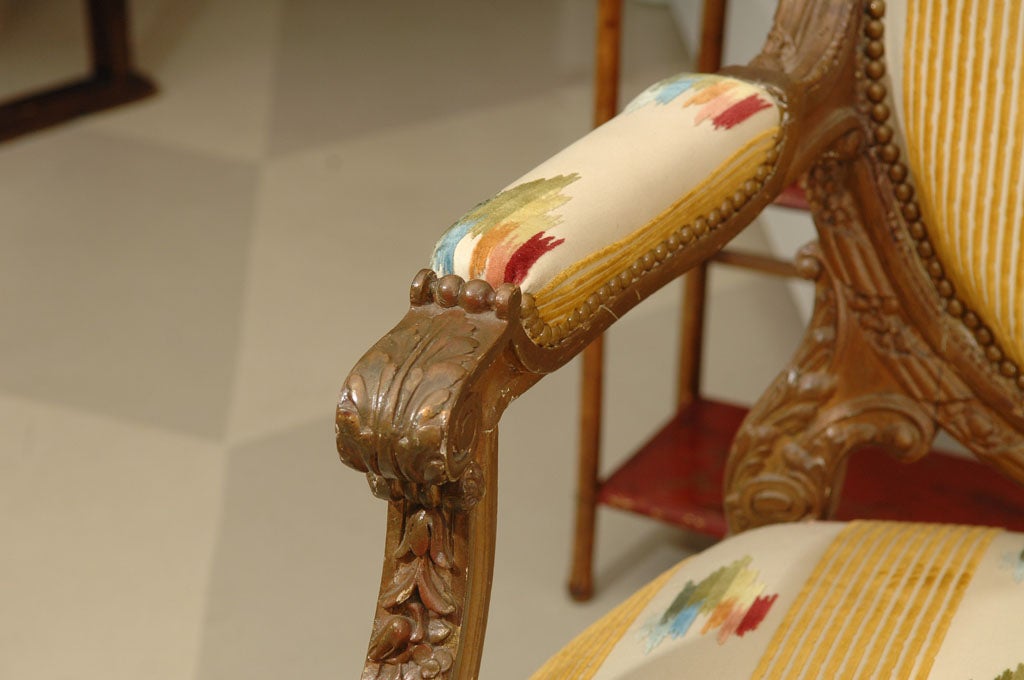 19th Century Pair of Antique French Armchairs