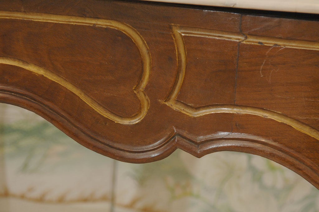 Italian Rococo Style Marble Top Console Table For Sale 1