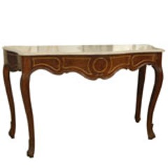 Italian Rococo Style Marble Top Console Table 11