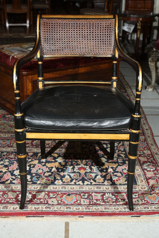 English Pair of Regency style armchairs