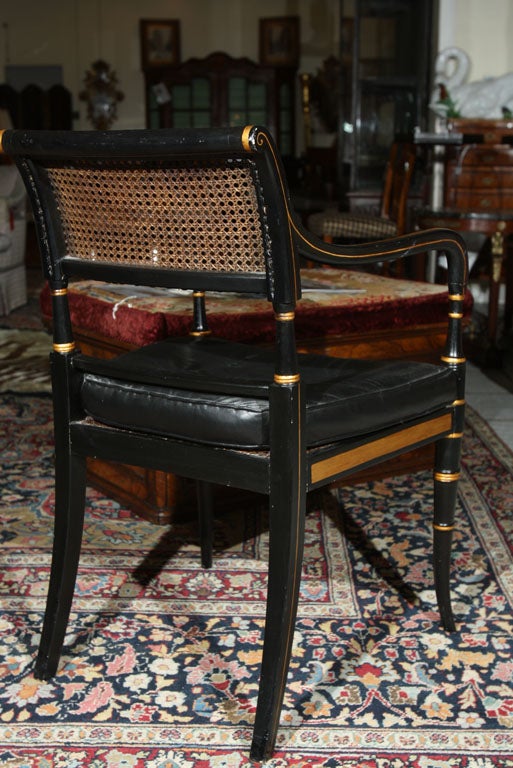 Pair of Regency style armchairs 1