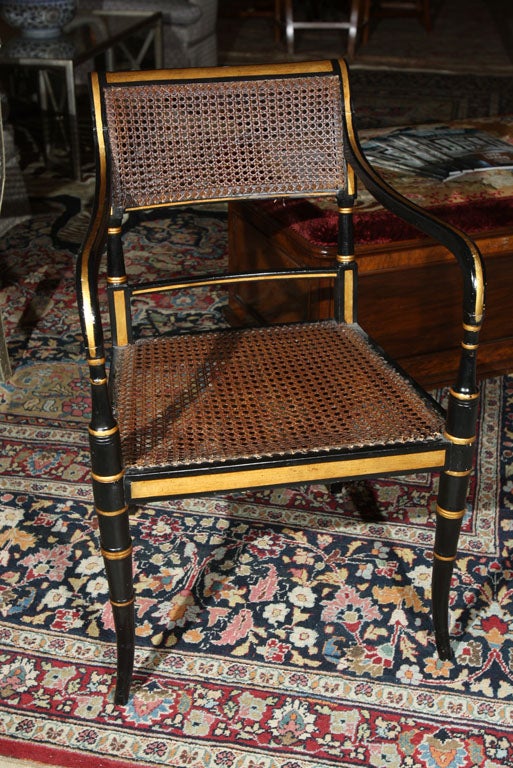Pair of Regency style armchairs 2
