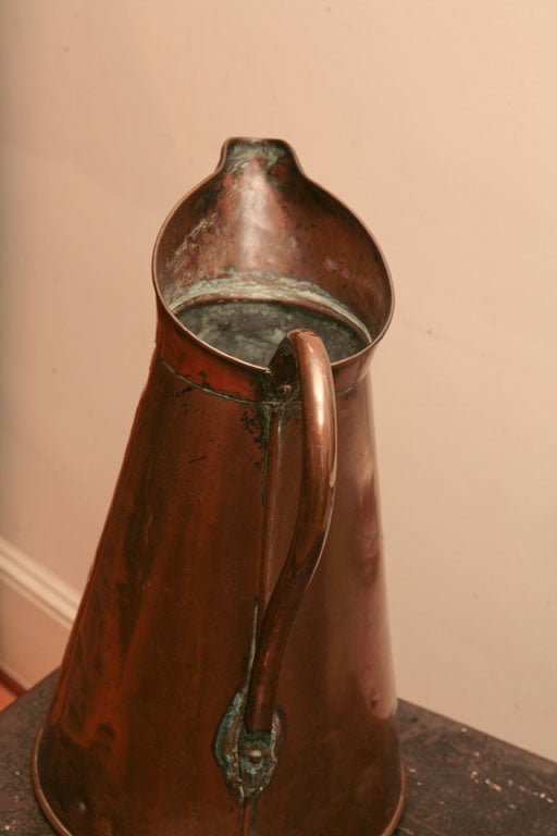 20th Century English copper pitcher