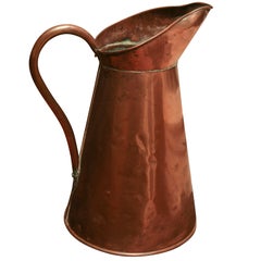 English copper pitcher