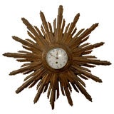 LATE 19th/EARLY 20thC FRENCH STARBURST CLOCK