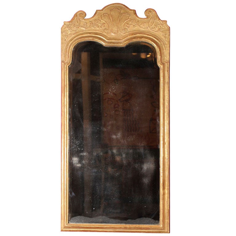 George I Carved Gesso and Giltwood Mirror. English, Circa 1720 For Sale