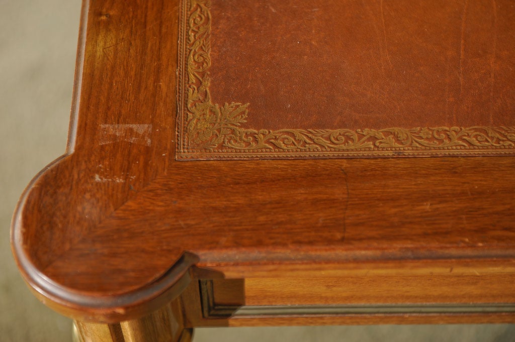19th Century Louis XVI style mahogany desk/bureau plat For Sale