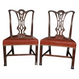 Pair of Chinese Chippendale Style Side Chairs