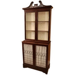 English, Georgian mahogany bookcase cabinet Ca.1820