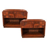 Pair of Sculptural Night Stands by Lane