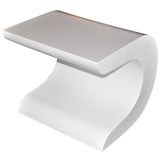A  White Lacquer "Waterfall" Shaped  Side Table by Pierre Cardin