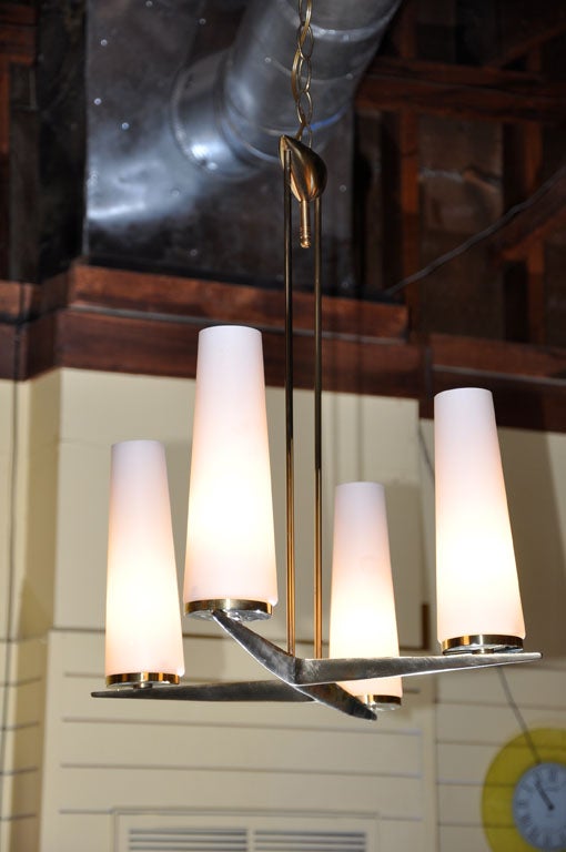 4  Glass Cones French Chandelier