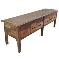 Vintage 6 DRAWER CONSOLE , BELGIUM CA 1940