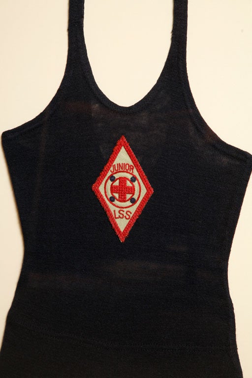 1920's Child Navy Swim Suit