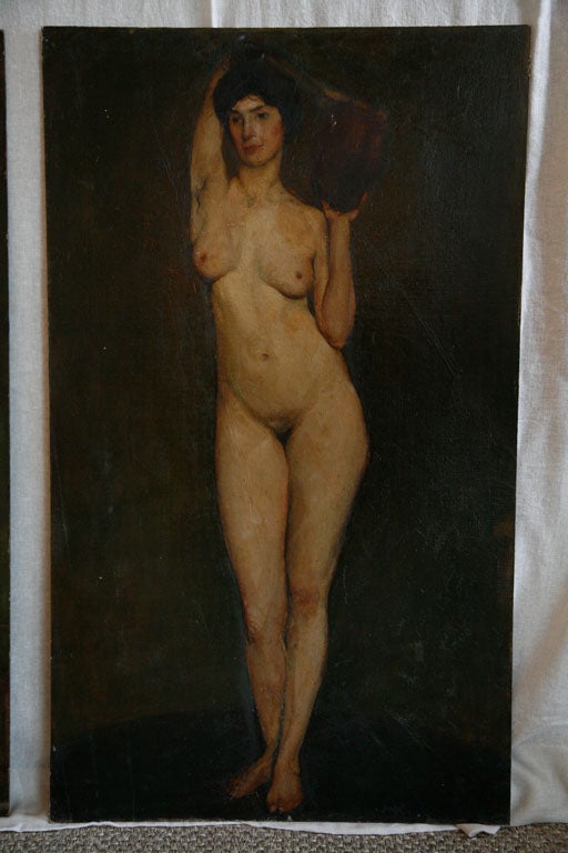 Early 20th Century Nude Oil Paintings For Sale 3